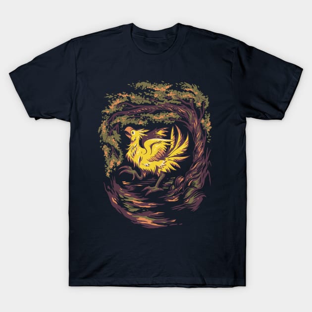 Chocobo with Blossoms T-Shirt by rebekie.b